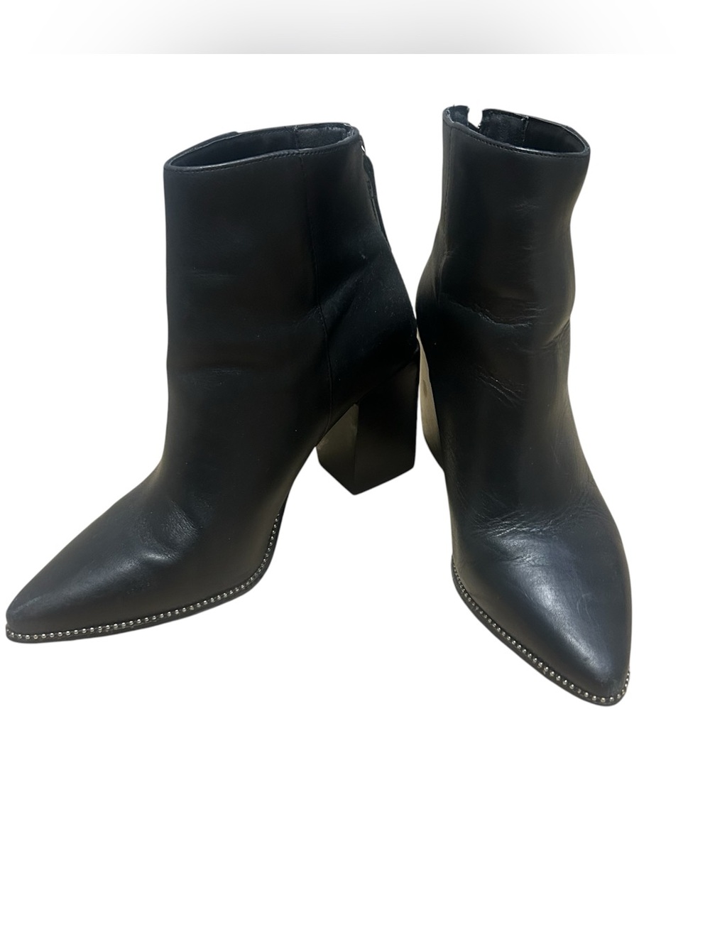 Steve Madden Pointed Toe Ankle Boots with Stud Trim